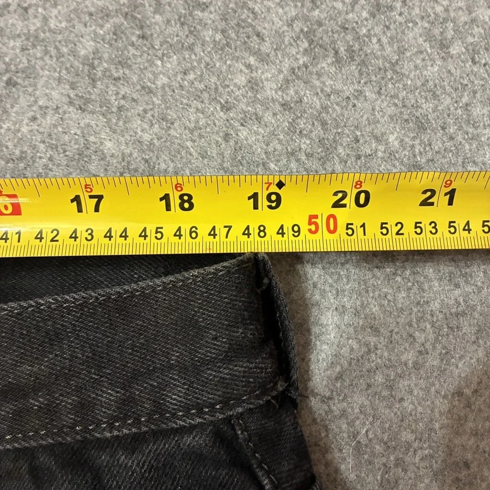 Vintage Y2K Mens Levis 505 Regular Fit Straight Leg Black Denim Jeans 38x29